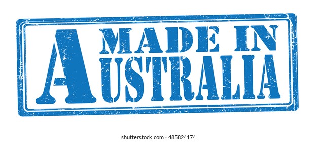 stamp with text "made in Australia" isolated on white background. Vector illustration