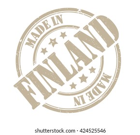 stamp with text "Made in Finland" isolated on white background. Vector illustration
