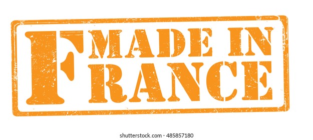 stamp with text "made in France" isolated on white background. Vector illustration