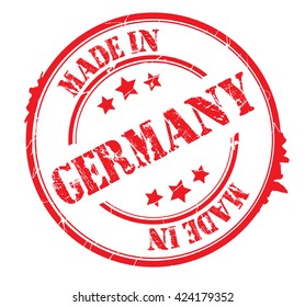 stamp with text "Made in Germany" isolated on white background. Vector illustration