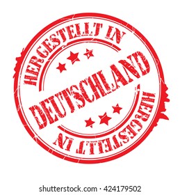 stamp with text "Made in Germany" isolated on white background. Vector illustration