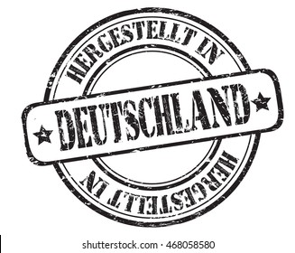 stamp with text "Made in Germany" isolated on white background. Vector illustration