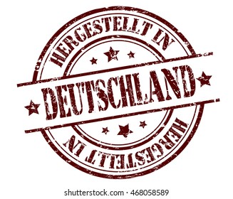 stamp with text "Made in Germany" isolated on white background. Vector illustration
