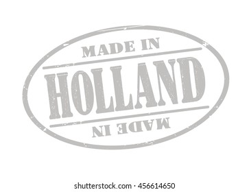 stamp with text "Made in Holland" isolated on white background. Vector illustration