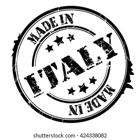 stamp with text "Made in Italy" isolated on white background. Vector illustration