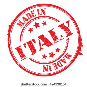 stamp with text "Made in Italy" isolated on white background. Vector illustration