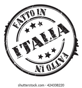 stamp with text "Made in Italy" isolated on white background. Vector illustration