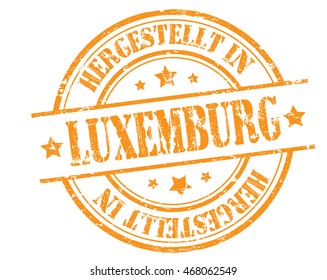 stamp with text "Made in Luxembourg" isolated on white background. Vector illustration