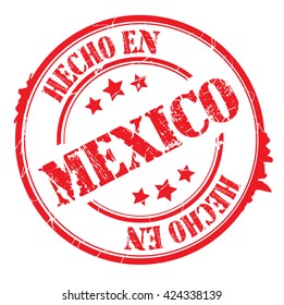 stamp with text "Made in Mexico" isolated on white background. Vector illustration