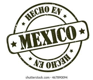 stamp with text "Made in Mexico" isolated on white background. Vector illustration
