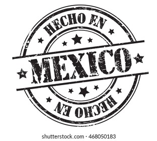 stamp with text "Made in Mexico" isolated on white background. Vector illustration