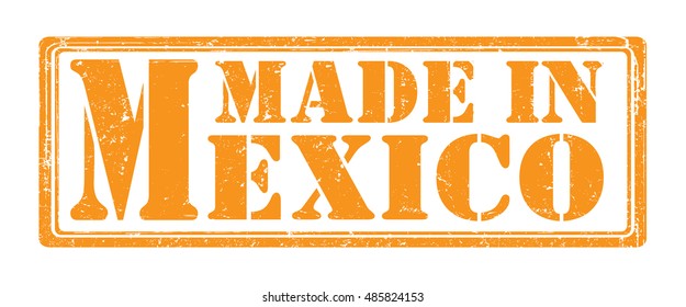 stamp with text "made in Mexico" isolated on white background. Vector illustration