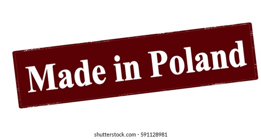 Stamp with text made in Poland inside, vector illustration