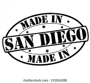 Stamp with text made in San Diego inside, vector illustration