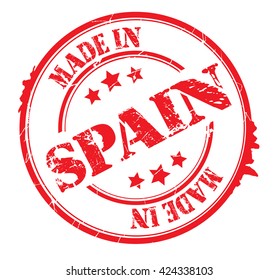 Stamp Text Made Spain Isolated On Stock Vector (Royalty Free) 424338103 ...