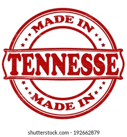 Stamp with text made in Tennessee inside, vector illustration
