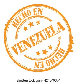 stamp with text "Made in Venezuela" isolated on white background. Vector illustration
