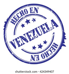 stamp with text "Made in Venezuela" isolated on white background. Vector illustration