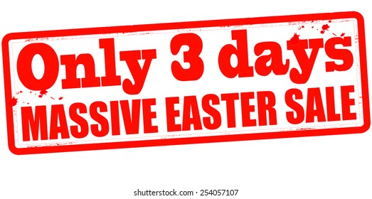 Stamp with text massive sale inside, vector illustration
