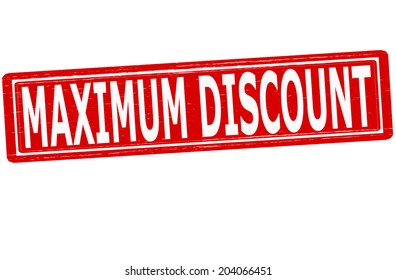 Stamp with text maximum discount inside,vector illustration