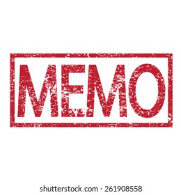 Stamp text MEMO