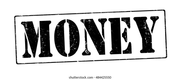 stamp with text "money" isolated on white background. Vector illustration