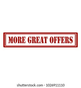 Stamp with text More Great Offers,vector illustration