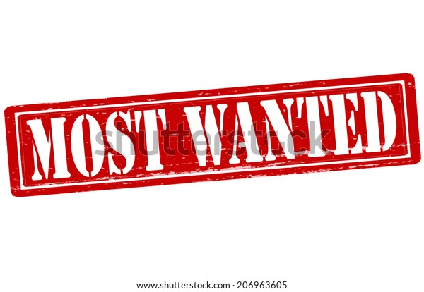 Stamp Text Most Wanted Inside Vector Stock Vector (Royalty Free) 206963605