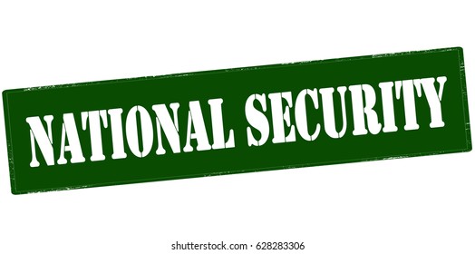 Stamp with text national security inside, vector illustration