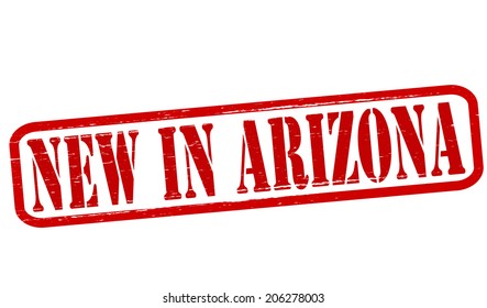 Stamp with text new in Arizona inside, vector illustration