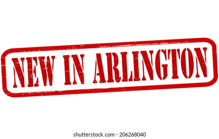 Stamp with text new in Arlington inside, vector illustration
