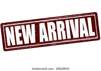 Stamp with text new arrival inside, vector illustration