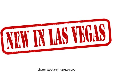 Stamp with text new in Las Vegas inside, vector illustration