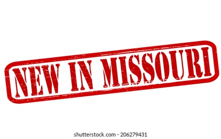 Stamp with text new in Missouri inside, vector illustration