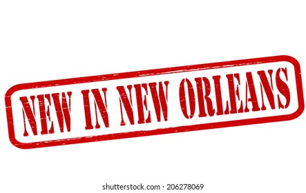 Stamp with text new in New Orleans inside, vector illustration