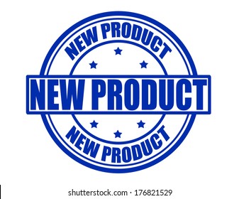 Stamp with text new product inside,vector illustration
