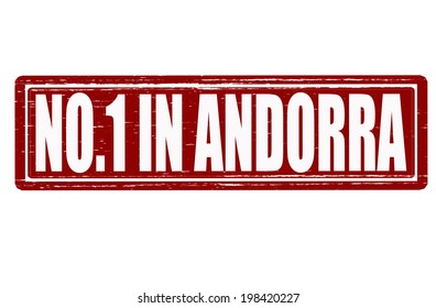 Stamp with text no one in Andora inside, vector illustration