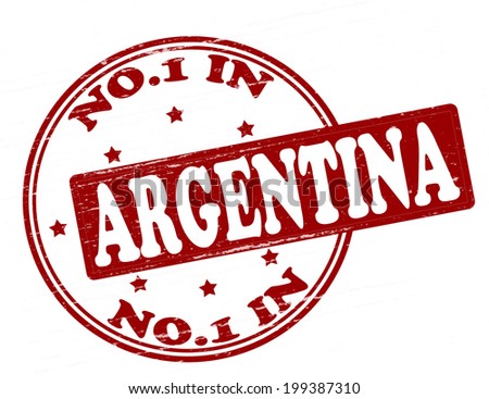 Stamp with text no one in Argentina inside, vector illustration 