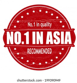 Stamp with text no one in Asia inside, vector illustration 