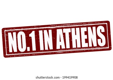 Stamp with text no one in Athens vector illustration