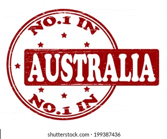 Stamp with text no one in Australia inside, vector illustration 