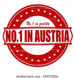 Stamp with text no one in Austria inside, vector illustration 