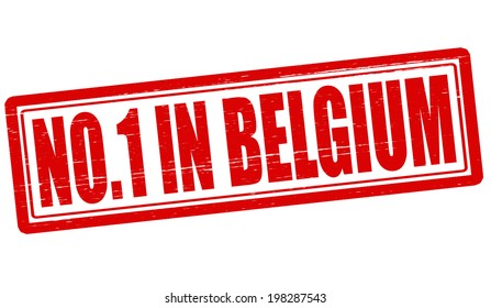 Stamp with text no one in Belgium inside, vector illustration