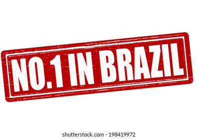 Stamp with text no one in Brazil inside, vector illustration