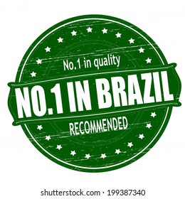 Stamp with text no one in Brazil inside, vector illustration 