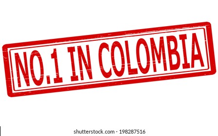 Stamp with text no one in Colombia inside, vector illustration