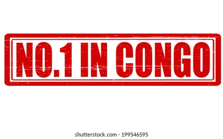 Stamp with text no one in Congo inside, vector illustration 