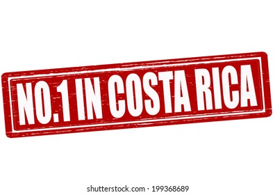 Stamp with text no one in Costa Rica inside, vector illustration 