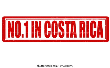 Stamp with text no one in Costa Rica inside, vector illustration 