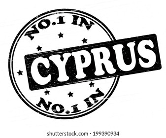 Stamp with text no one in Cyprus inside, vector illustration 